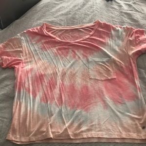 Pink Tie Dye AE crop top